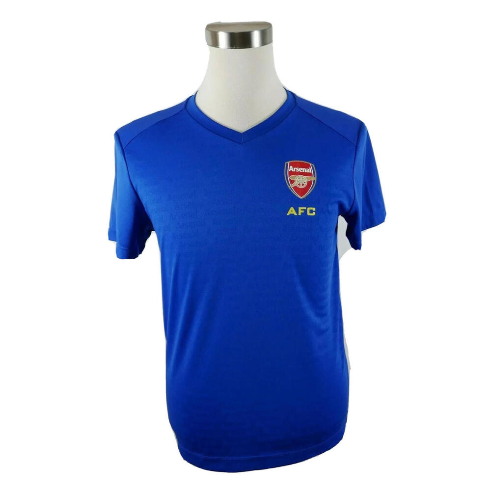AFC Arsenal Mens V Neck Royal Blue Soccer Futbol T Shirt Small